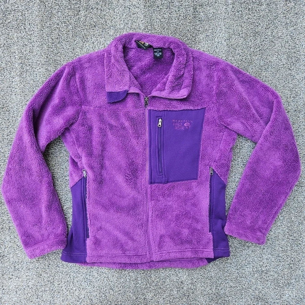 Mountain Hardwear Monkey Fleece Jacket Purple Zip Up Coat Youth Girls Size Large